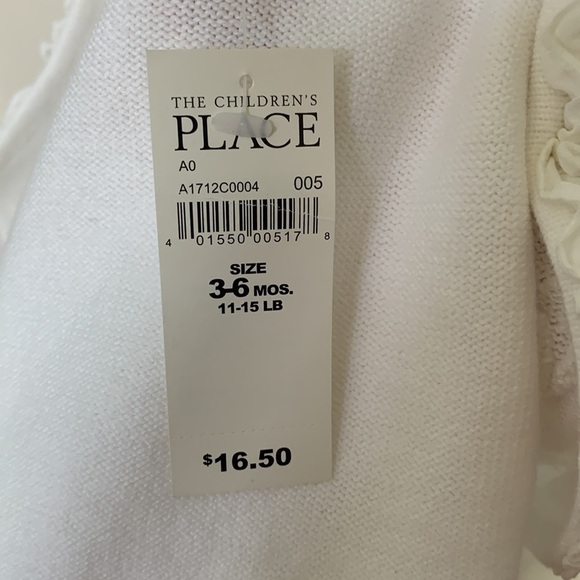 NEW Children’s Place Matching Set Ruffle Dress and Shrug Embroidered Cardigan - Picture 14 of 14